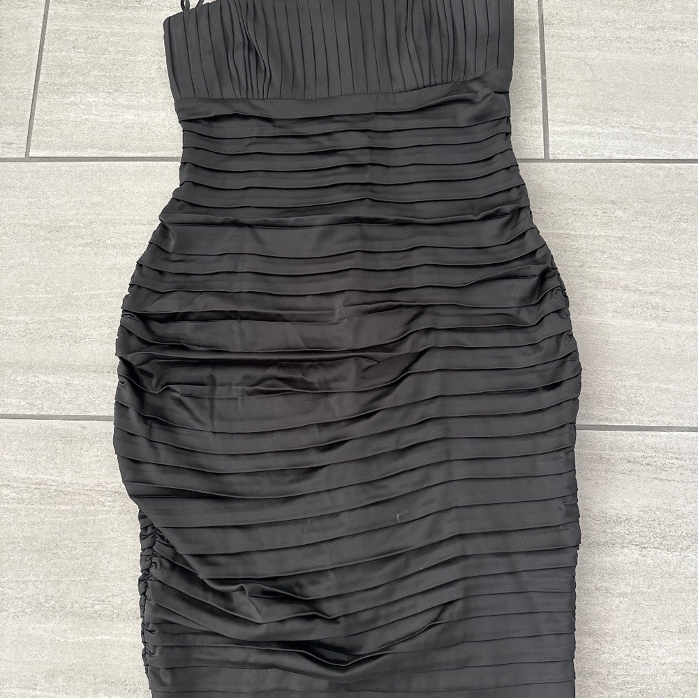 Calvin Klein Ruffled Black Dress